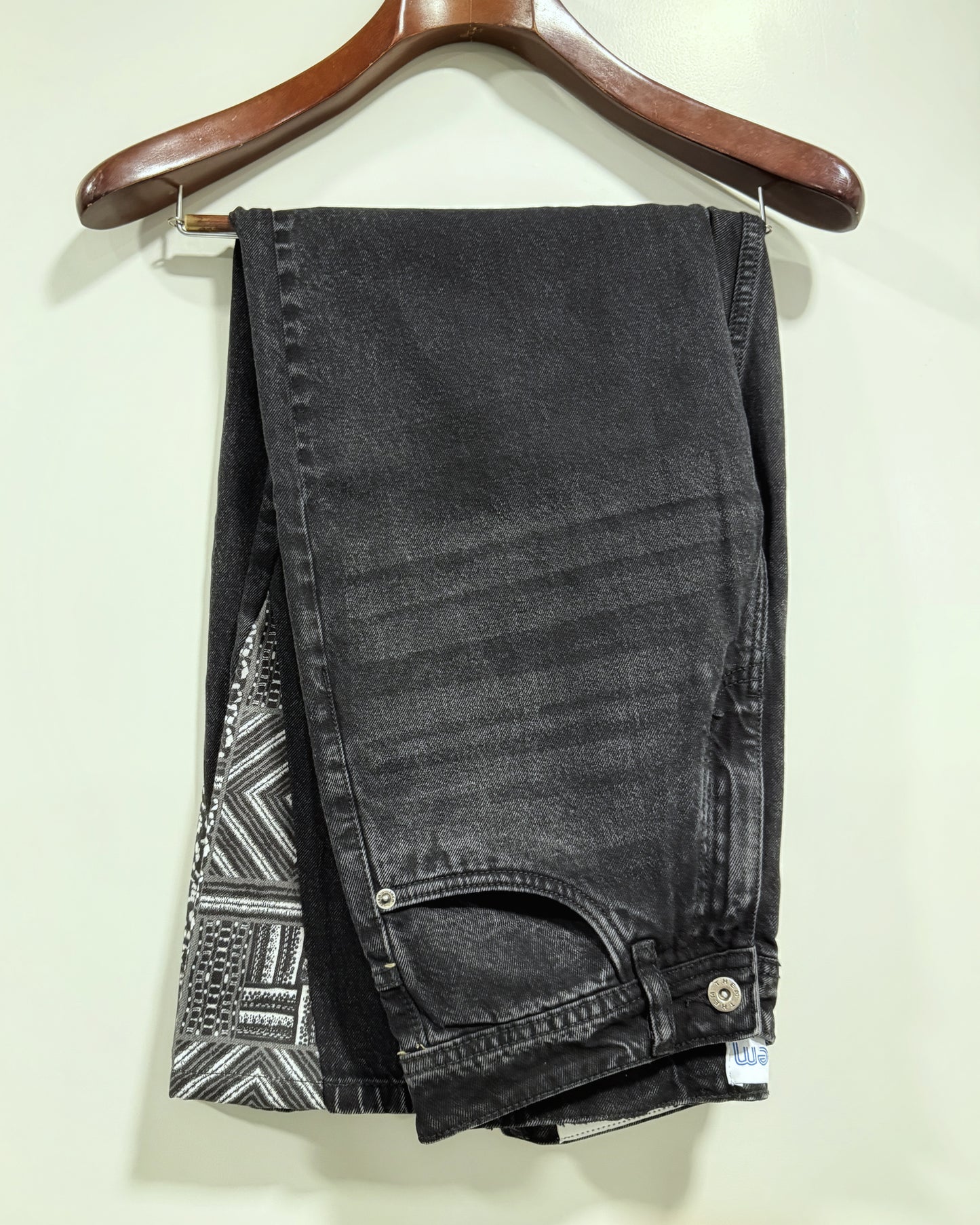 Bandhani Patchwork Black Denim